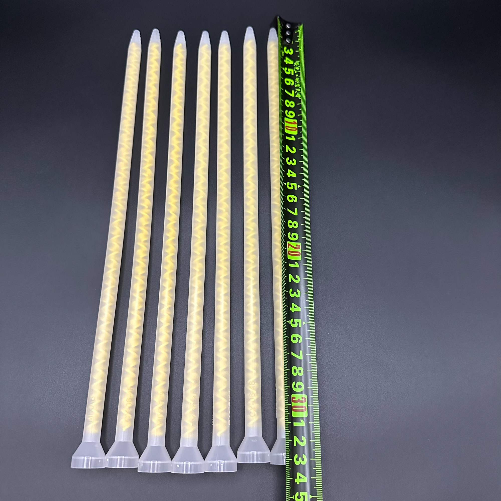 MS06-48T Static Mixer 48Section Round Flared Mouth White Core AB Glue Tube